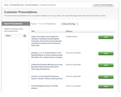 Customer Presentations Page